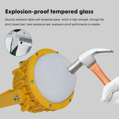 ATEX LED 폭발 방지 플라드 라이트 IP65 방수 높은 베이 조명 5만 시간 수명 및 에너지 효율