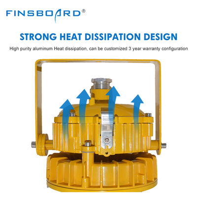 ATEX LED 폭발 방지 플라드 라이트 IP65 방수 높은 베이 조명 5만 시간 수명 및 에너지 효율