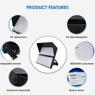 IP66 방수 LED 투광등, 50000시간 수명 및 216° 조절 가능한 각도로 경기장 및 고층 마스트 적용