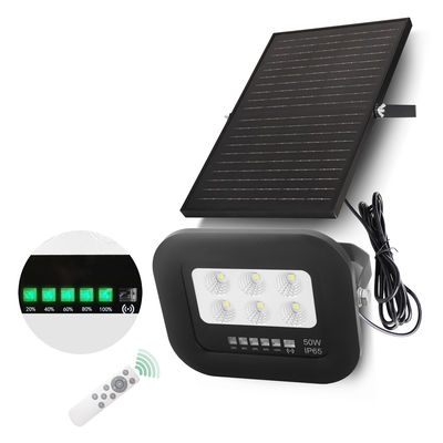 50와트 LED 태양광 조명 IP65 올블랙 단결정 실리콘 태양광 패널