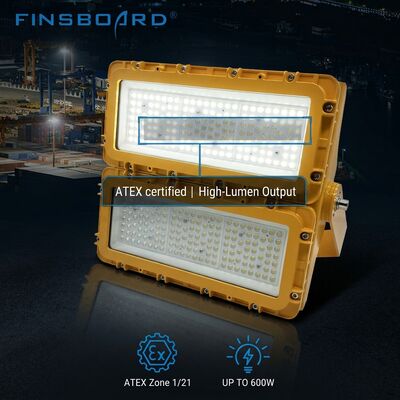 300W 방폭형 LED 투광 조명 ATEX 구역 39000lm IP66 다이캐스트 알루미늄 조명