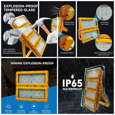 Multi-Mount 600W LED 방폭 투광등 6방향 브래킷 LUMILEDS LM-80 ATEX IIb T6 IP65 천장 붐 벽 고정구