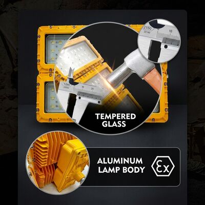 Multi-Mount 600W LED 방폭 투광등 6방향 브래킷 LUMILEDS LM-80 ATEX IIb T6 IP65 천장 붐 벽 고정구