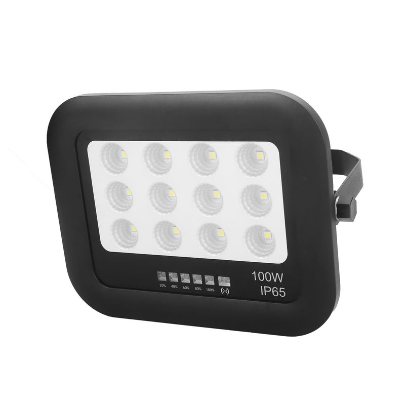 야외 정원 Ip65 ABS 온화 유리 태양광 램프 홍수등 100w LED 태양광 홍수등