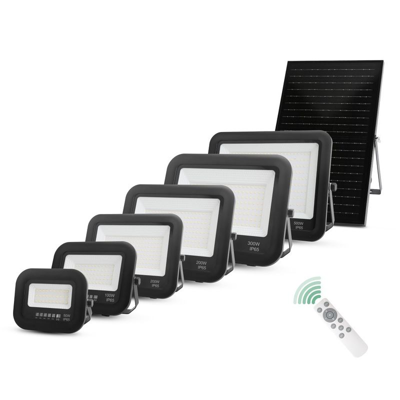 고 뤼멘 외관 태양 정원 조명 Ip65 제어 알루미늄 태양 LED 홍수 조명