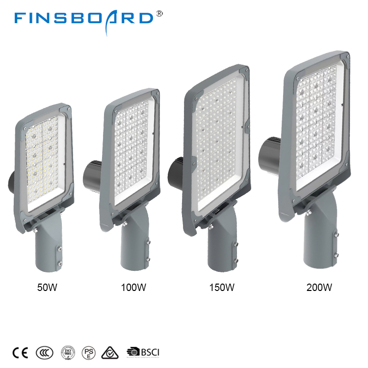Ip67 다이캐스트 알루미늄 50w 100w 150w 200w 광 제어 통합 LED 가로등