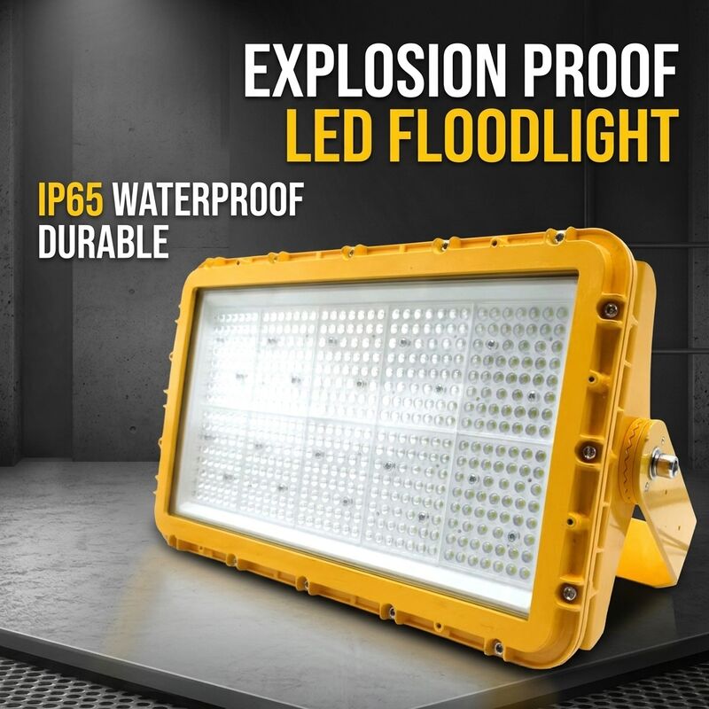 300W LED 폭발 방지 홍수 조명 90° 노란색 고 가시성 안전 구역 표시 ATEX IIB T6 IP65 RFEPL8280 조명
