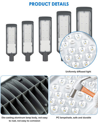 3000-6500K IP65 방수 50 - 200w LED 거리 빛 다이 캐스팅 알루미늄