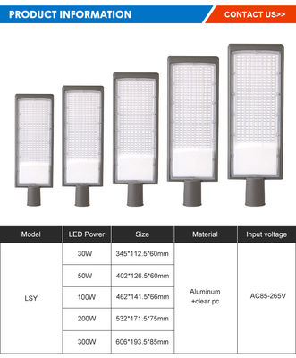 야외 방수 Ip66 다이 캐스팅 알루미늄 거리 조명 SMD2835 LED