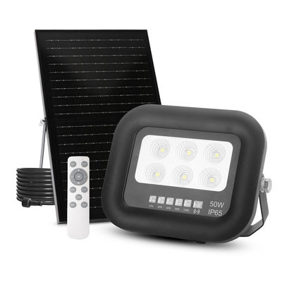 야외 조명 블랙 ABS 태양광 조명 리모컨 50w LED 태양광 투광등