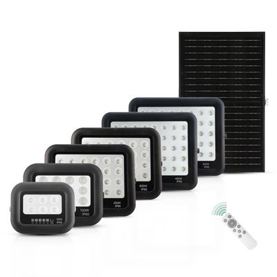 검정색 ABS 태양광 조명 리모컨 50w 100w 200w 300w 400w 500w LED 태양광 투광등