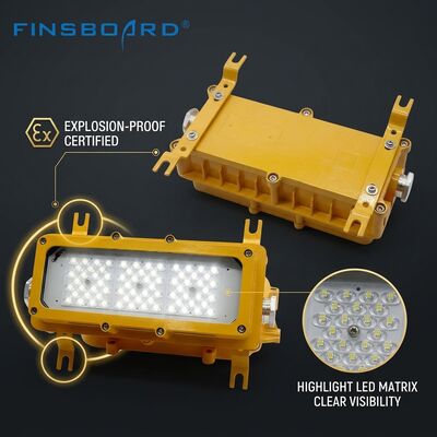 IP65 비바람에 견디는 600W LED 방폭 조명 LUMILEDS LM-80 ATEX Ex db mb IIb T6 -40C/60C 위험 지역 고정 장치